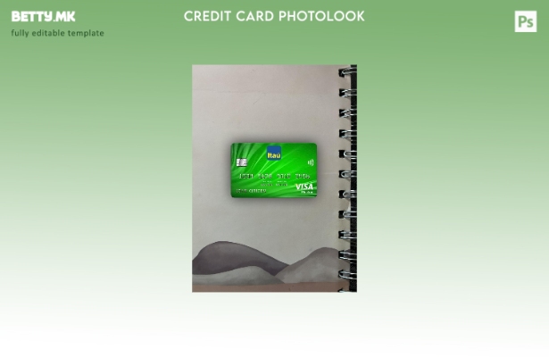 модерен стил Уругвај Itau банка виза електронска картичка photolook пред шаблон